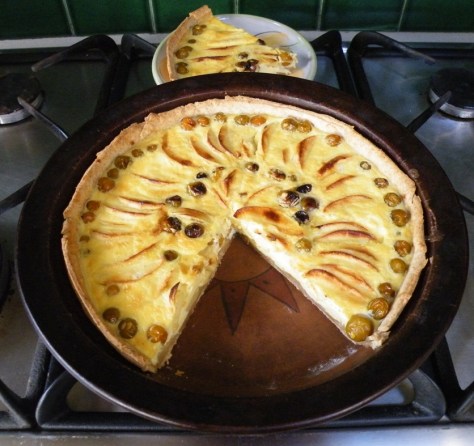 fruit and custard pie